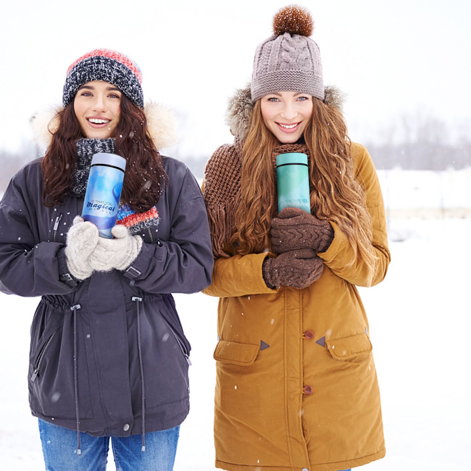 Quatro copos bebendo cor de aço inoxidável garrafa vácuo chaleira inteligente tela lcd display temperatura ao ar livre casa unisex copos água