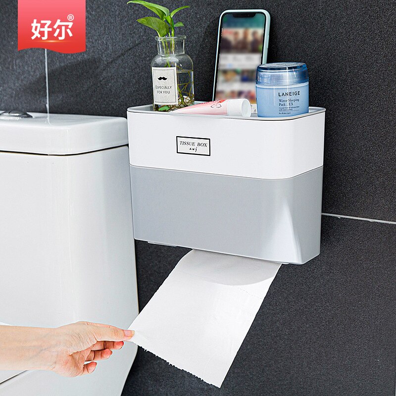 Wc-paperirasia seinälle ripustettava wc-paperin säilytyshylly kotitalouksien rei'itetty vesitiivis wc-paperin poisto cha