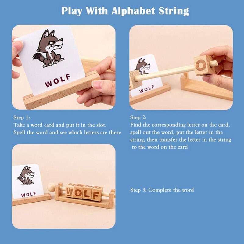 Bloques de madera en 3D, juego de aprendizaje de emparejamiento cognitivo, juguetes de tarjetas, juguete educativo