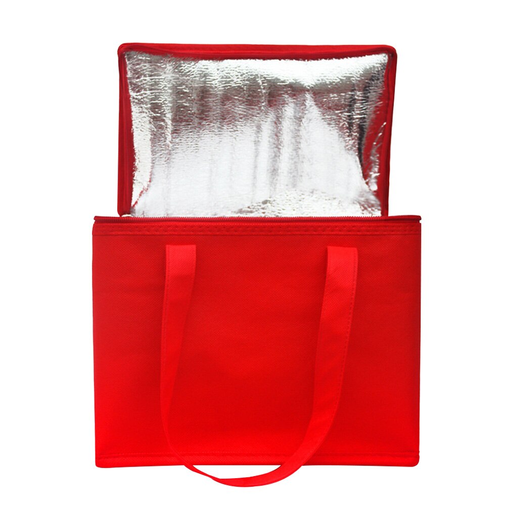 Voedsel Waterdichte Draagbare Ice Pack Picknick Aluminiumfolie Lunchbox Levering Geïsoleerde Tas Opvouwbare Grote Capaciteit Koeler Thermische: Red 20x30x18cm