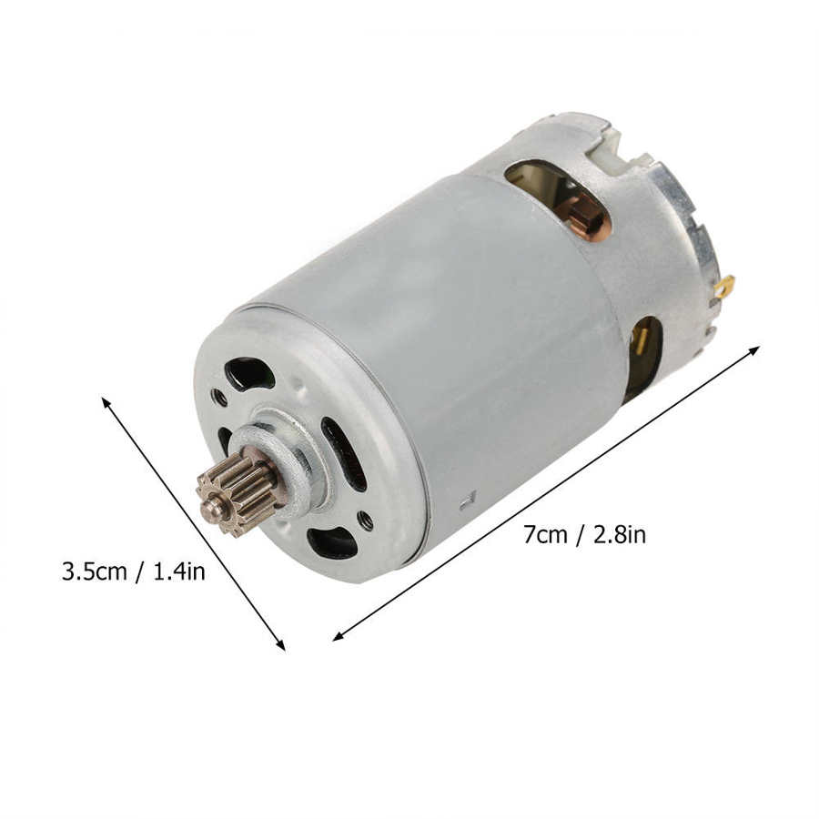Motor DC de dos velocidades para taladro eléctrico, 12V, 12 dientes