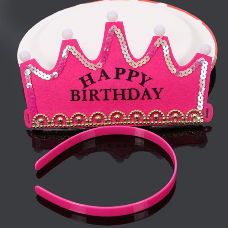 Enfants adultes LED clignotant tiare couronne bandeau brillant lumière jusqu'à anniversaire chapeau fête de mariage Led décor Navidad noël: 6