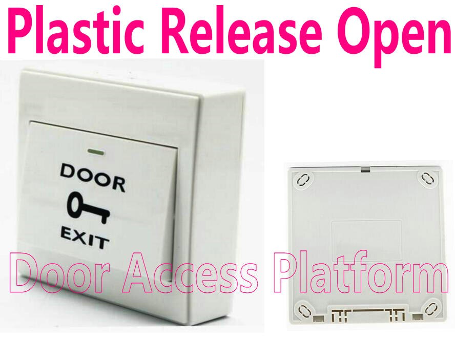Plastic case Top cover+Bottom Release Door Exit Button with Backup tool, Easy Open Release button, For Access control system use