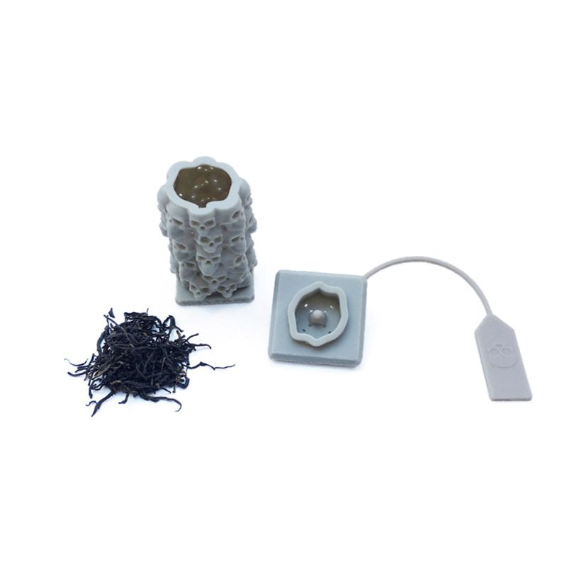 Kranium silikone te infuser te sil filter urt krydderi diffusor genanvendelig halloween drinkware tilbehør