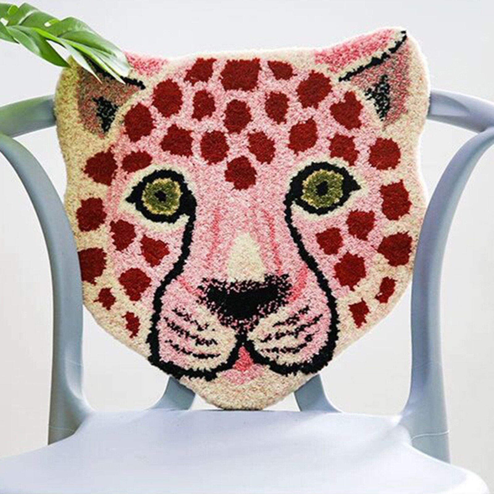 Household Imitation Cashmere Seat Cushion Cartoon Tiger/Lion/Panda Shape Thickened Floor Mat for Bedroom Living Room