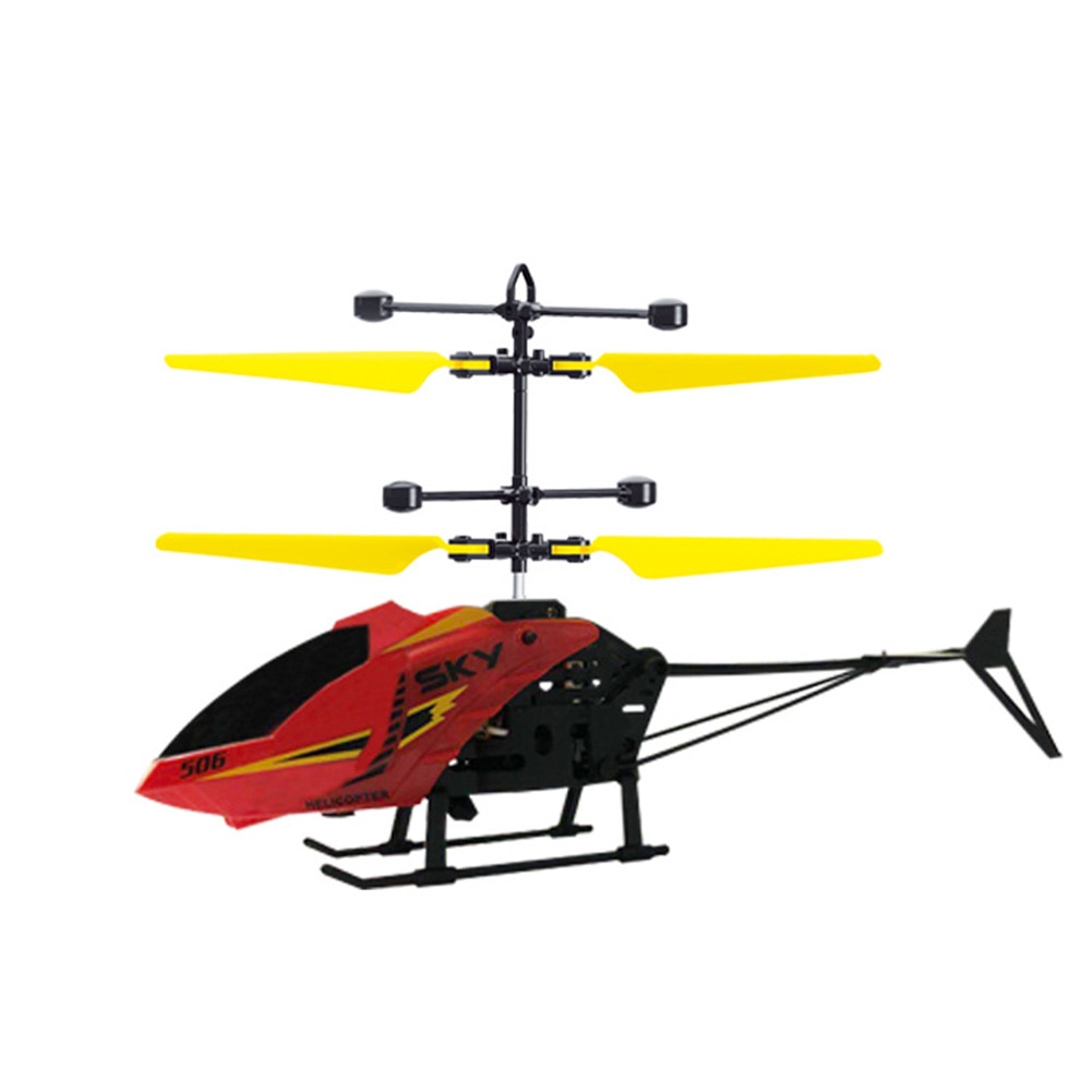 Helicóptero De Control Remoto Mini con luz, carga USB, poco ruido para niños de 3 a 8 años, juguetes para niños M09: Rojo