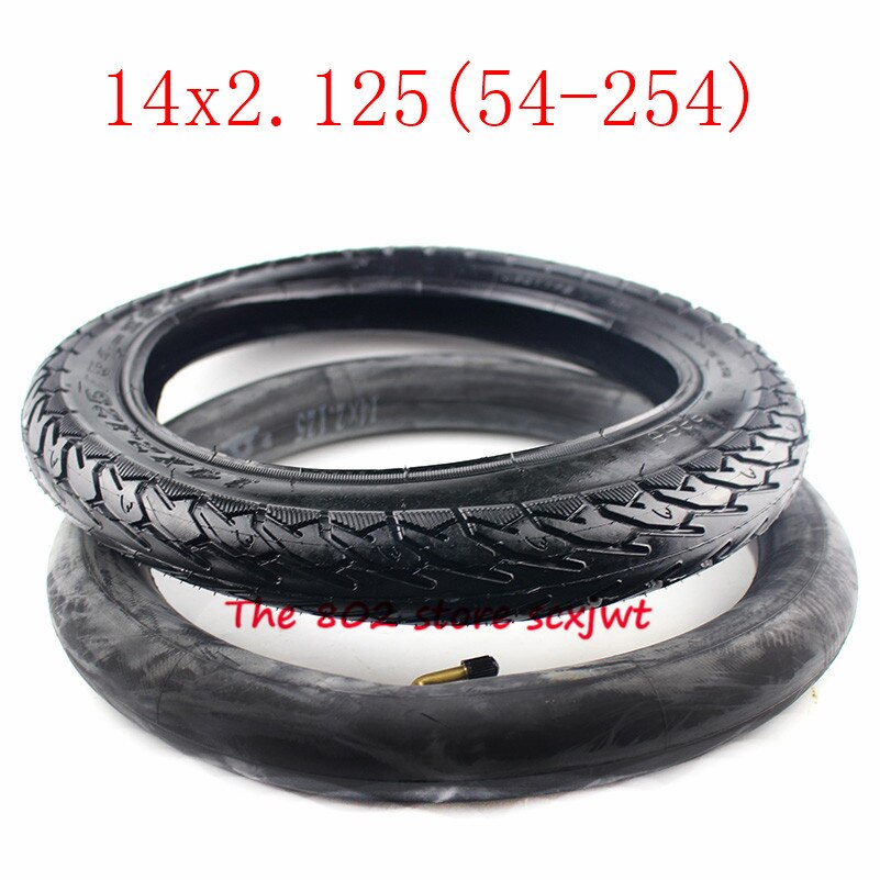 Tamanho 14x2.125 scooter elétrico de bicicleta, dobrável, pneu 14*2.125, tubo de pneu, funciona com muitos scooter elétricas a gás 14 pneu da roda de bicicleta eletrônica de polegadas