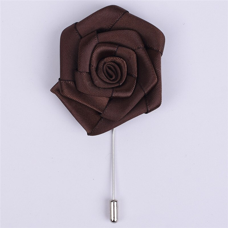 Diy privé-aanpassing bruidegom corsages corsages boutonniere bloemen bruiloft corsage pin broche  x1258-16: Bruin
