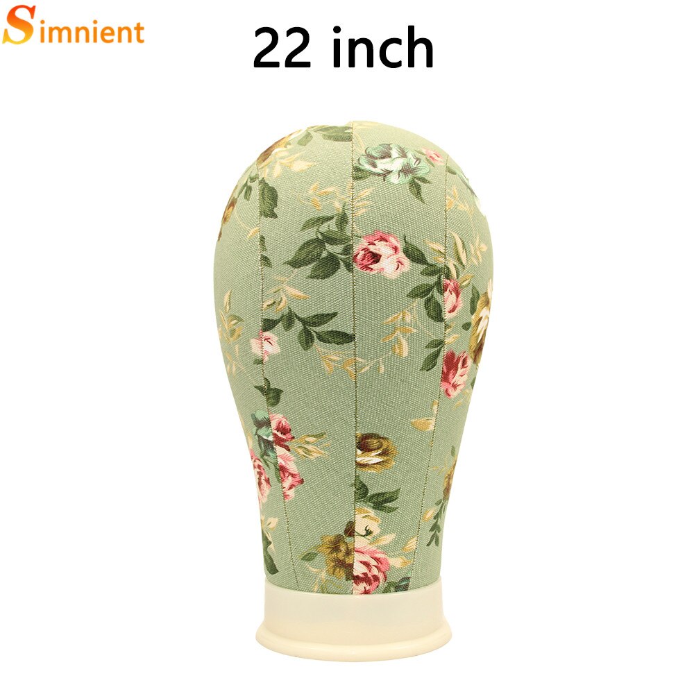 Training Mannequin Hoofd Canvas Hoofd Display Styling Mannequin Mannequin Hoofd Pruik Stand Gratis Krijgen T Naald Houder: 22Green floral