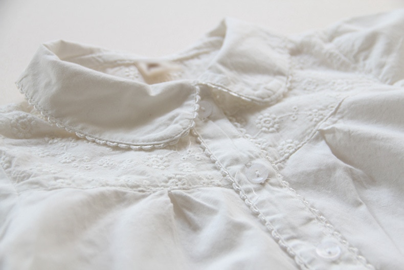 Mädchen Bluse Frühling Weiße Spitze Baumwolle Mädchen Shirt 2 4 6 8 10 Jahre Kinder Mädchen Volle Hülse Bluse kinder Baby Kleidung