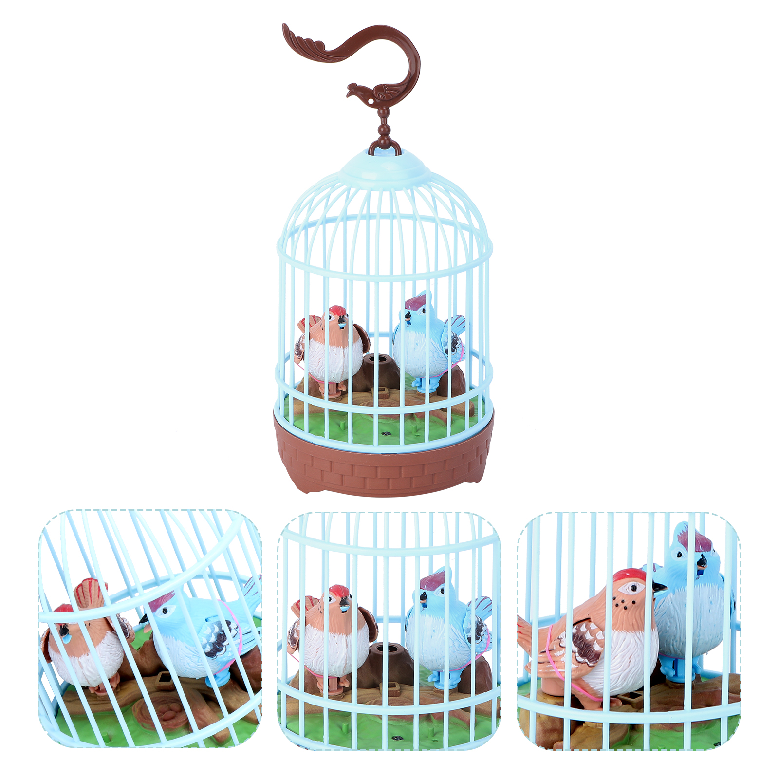 1pc mini-vogelkäfige, sprachgesteuerte vogelkäfig-simulation (vogelfarbe zufällig): Default Title