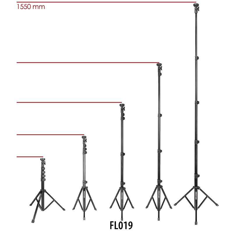 KINGJOY – trépied de support léger de 1.55m, charge maximale de 5KG pour Studio Photo, Fresnel, Station de télévision légère, trépieds de Studio Photo