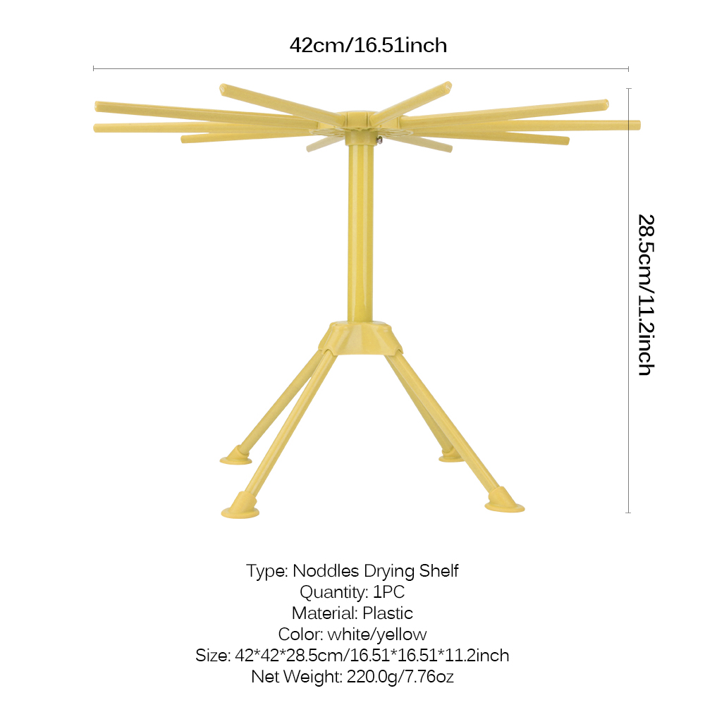 Noddle Drying Shelf Manual Rotating Folding Pasta Drying Stand 10 Bars Noodle Dryer Noodle Drying Stand Spaghetti Drying Rack