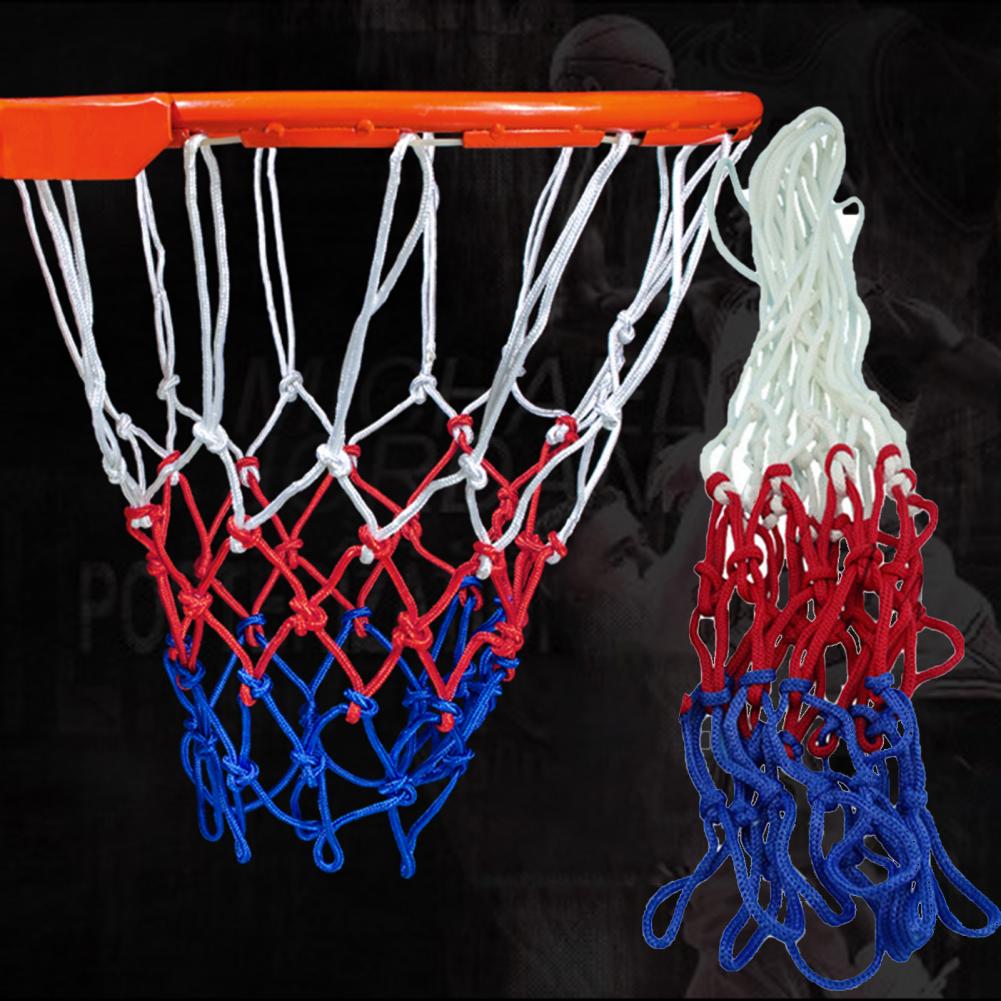 2Pcs Standard Basketball Net High Strength Solid Distinct Node 12 Buckles Basketball Hoop Net for Outdoor