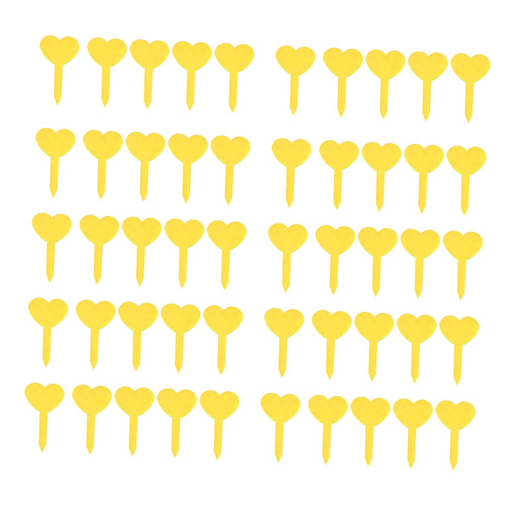 Etiquetas reutilizables para semillas de plantas y corazones, marcadores para macetas, etiqueta para Estaca de jardín, 50 unidades