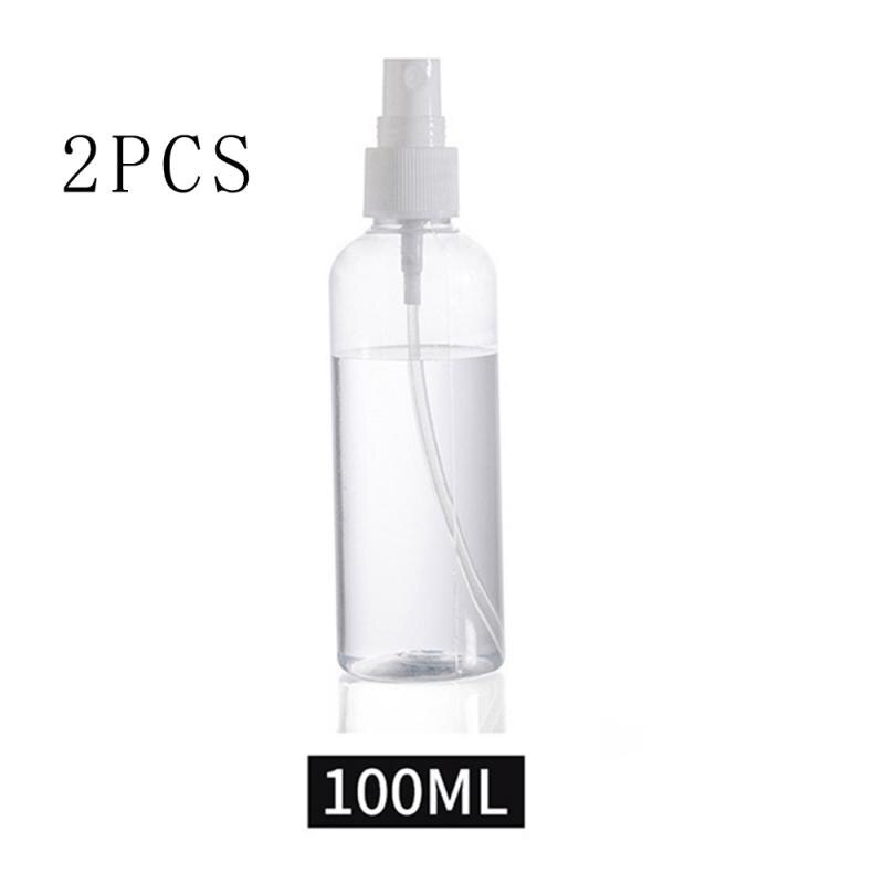 30/50/100ml recargable botellas de viaje de plástico transparente atomizador para botella de Perfume vacía frasco con rociador pequeño tóxicos libre y a salvo: 100ml 2PCS