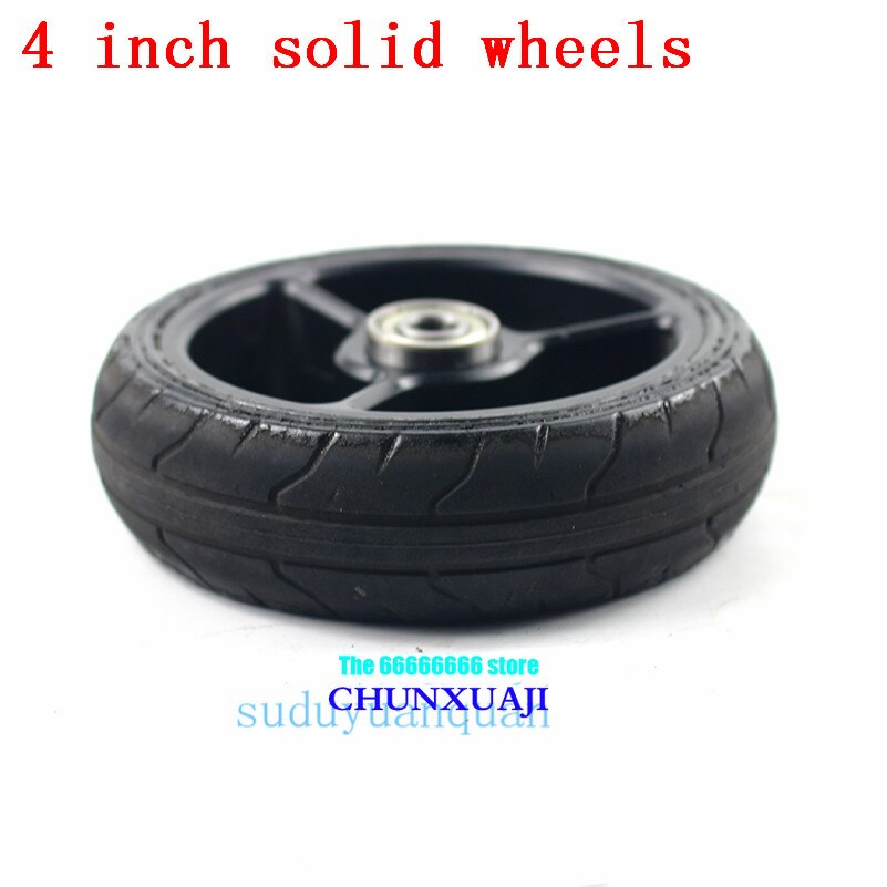 4 inch scooter Plastic hub and solid tire fits for Electric Scooter trolley Wheelbarrow 113mm solid tyre wheels