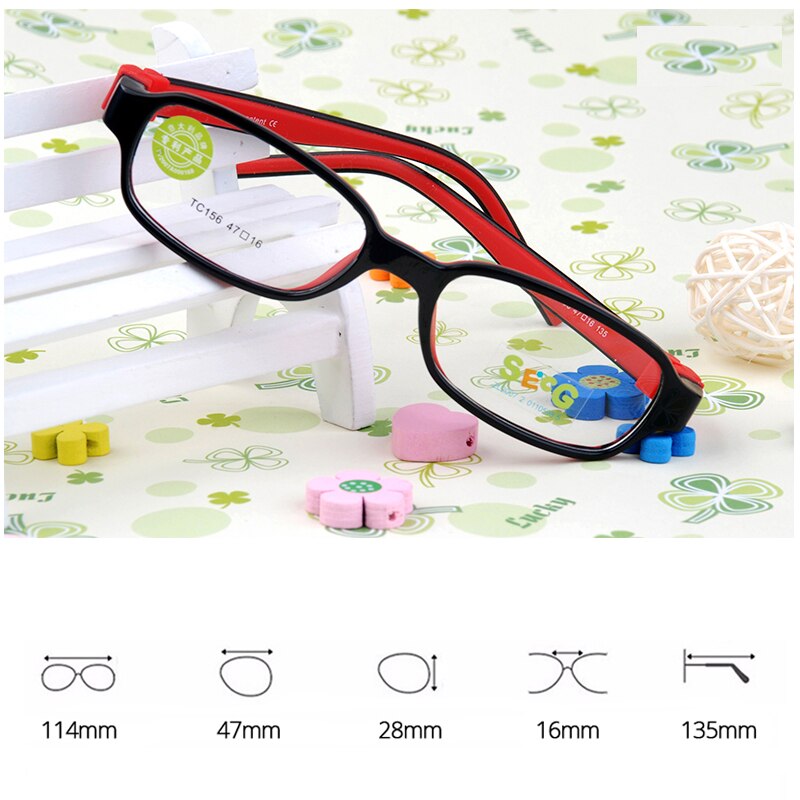 SECG-gafas cuadradas desmontables para niños, Marco para gafas de niños, flexibles, de silicona sólida, para estudiantes, lentes ópticas