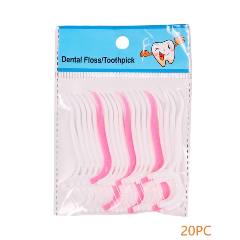 50/40/20 stk tandtråd interdental børste rene tænder stick tandstikker tandtråd mundhygiejne tand mundpleje: 20pc