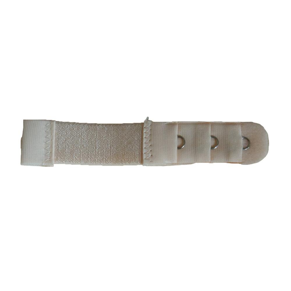 Extensor de sujetador para mujer, 1 filas, 3 ganchos, extensión de broche de nailon, elástico en Correa, banda de sujetador suave, extensores, accesorios íntimos: Beige