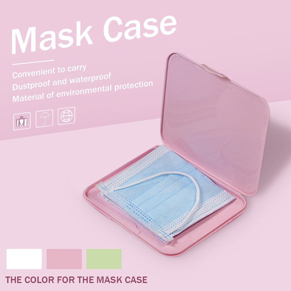 Disposable Mask Storage Box PP Silver Ion Disinfection Portable Mask Holder Organizer Face Masks Container Dustproof Mask Case