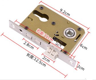 92*60mm Lock Hardware Door Split Lock Body, Wooden Door Lock Body Metal Stainless Steel: Default Title
