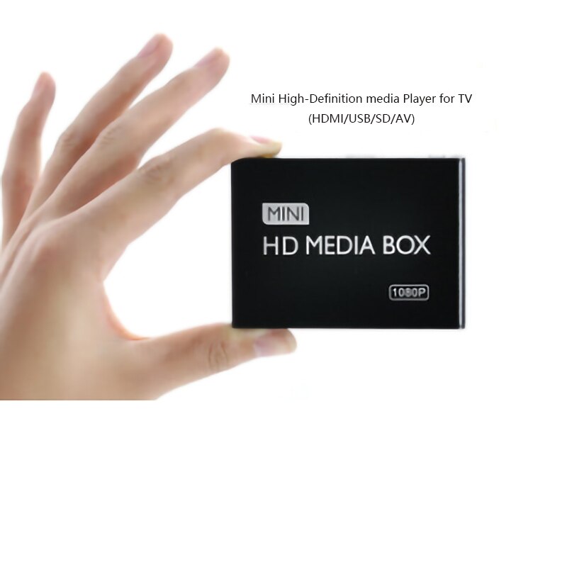 FULL HD 1080P Mini Media Player Center H.264 HDD Multimedia Video Player Media BOX with HD-MI/VGA/AV USB/SD/MMC for TV/Monitor