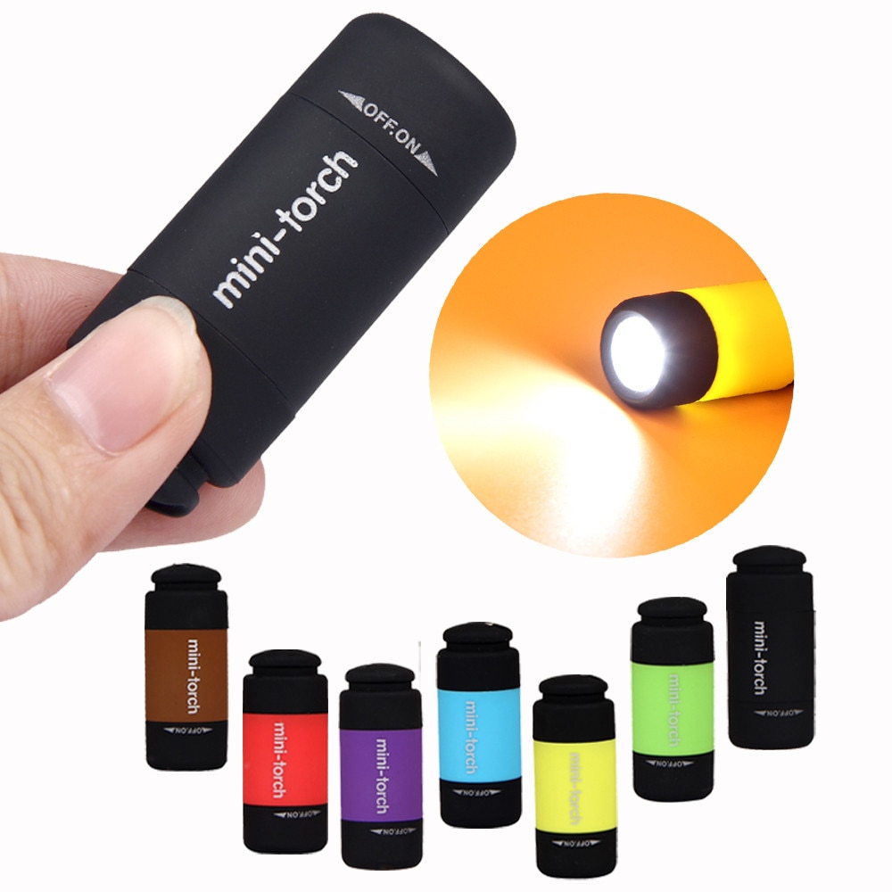 Mini-Torch 0.3W 25Lum USB Rechargeable LED Torch Lamp Flashlight Keychain Key Rings
