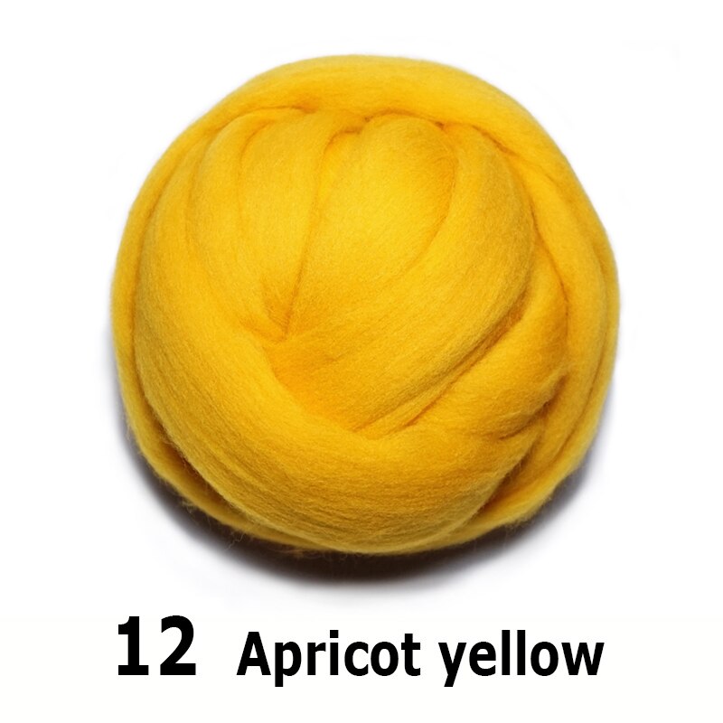 handgemaakte Wolvilt voor vilten 50g Abrikoos geel Perfect in Naald Vilt 12 #
