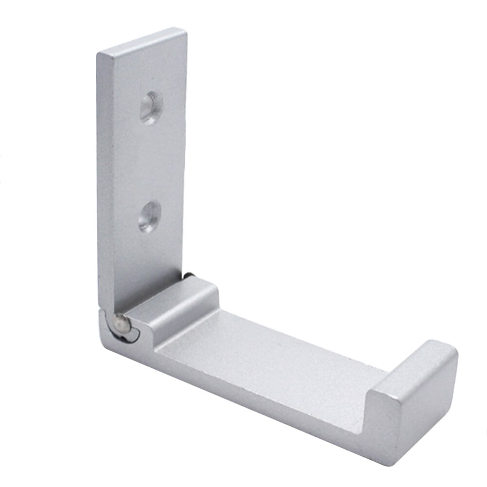 Perchero de aluminio para colgar ropa, gancho de aleación para colgar en la pared, plegable, para puerta, abrigo, sombrero, bolsas: Silver