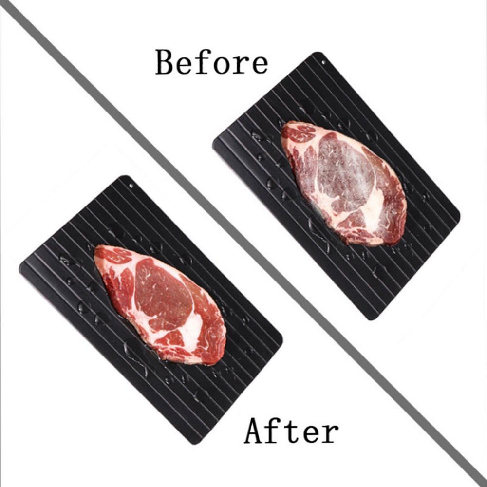 Bandeja de descongelación rápida, bandeja de descongelación rápida para comida de mar, pescado, carne congelada, bandeja de tablero de descongelación rápida, Gadget de cocina para uso doméstico, herramienta de descongelación