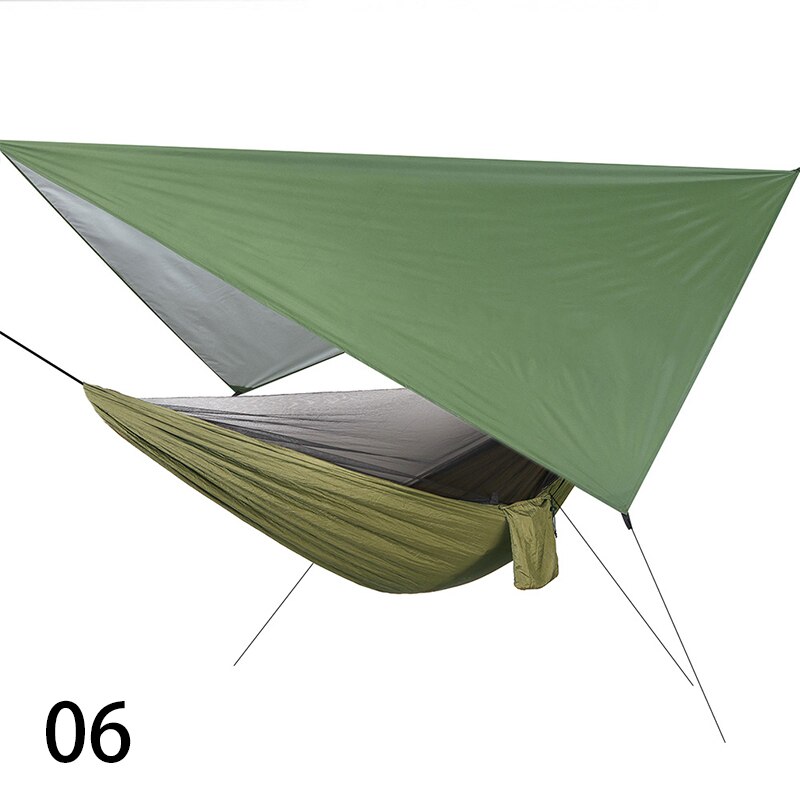 1pcs outdoor camping nylon parachute cloth automatic quick-opening mosquito net hammock canopy set sky tent S7B0983: 6