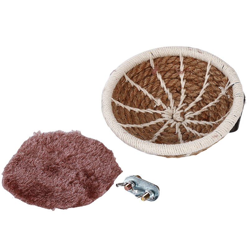 main tricot nid d'oiseau élevage tricot coton corde maison tissage canari Finch Budgie décor oiseau support perroquet fournitures