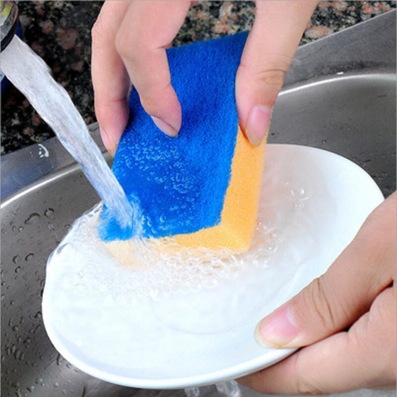 10Pcs Kitchen Accessories Sponge Cleaning Tools Kitchen Supplies Rags Gadgets Scouring Pad Microfiber Tableware Cleaning Cloth T
