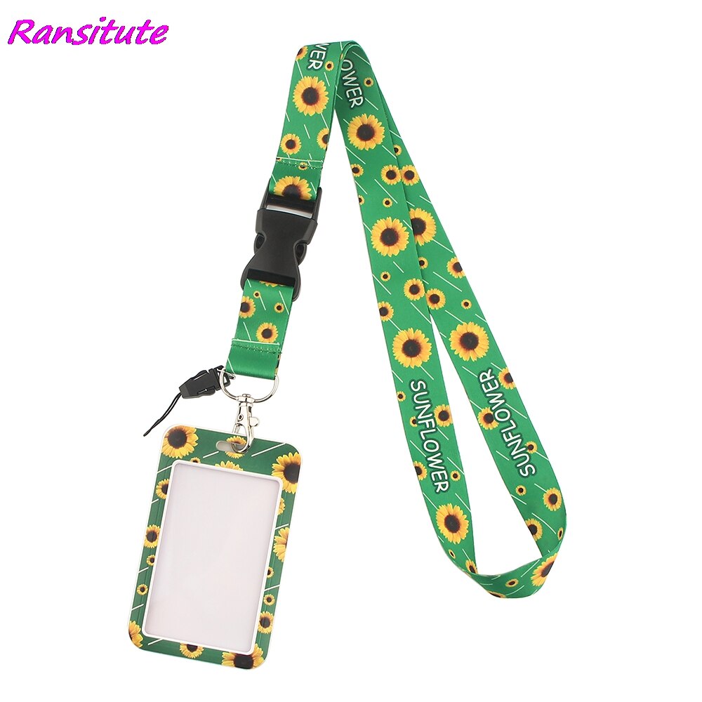 Ransitute  r1488 grön solros dold funktionsnedsättningskort id -innehavare visitkort bil nyckelring nyckelring hållare smycken