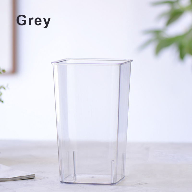 Acryl Extra Grote Wake Bloem Emmer Transparante Plastic Bloem Vaas Bloem Shop Huishoudelijke Home Decoratie Bloem Winkel: Grey- L