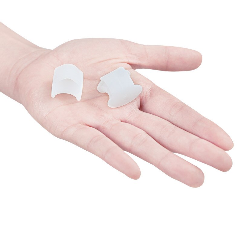 2 stk= 1 par gel tå separator pedikyr silikon hammer korrektor hallux valgus fot finger massasje rettetang ortopediske varer