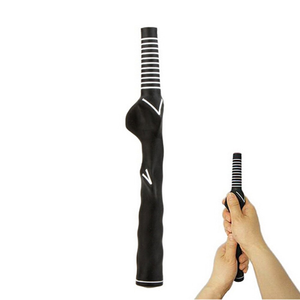 1pc Practice Aid Right-Handed Golf Grip Durable Rubber Golf Golfer Club Grips Swing Training Grip Outdoor Teaching Black