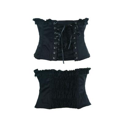 Zwarte Lolita Uitgebeend Taille Cincher Gothic Corset Body Shaper voor Lady