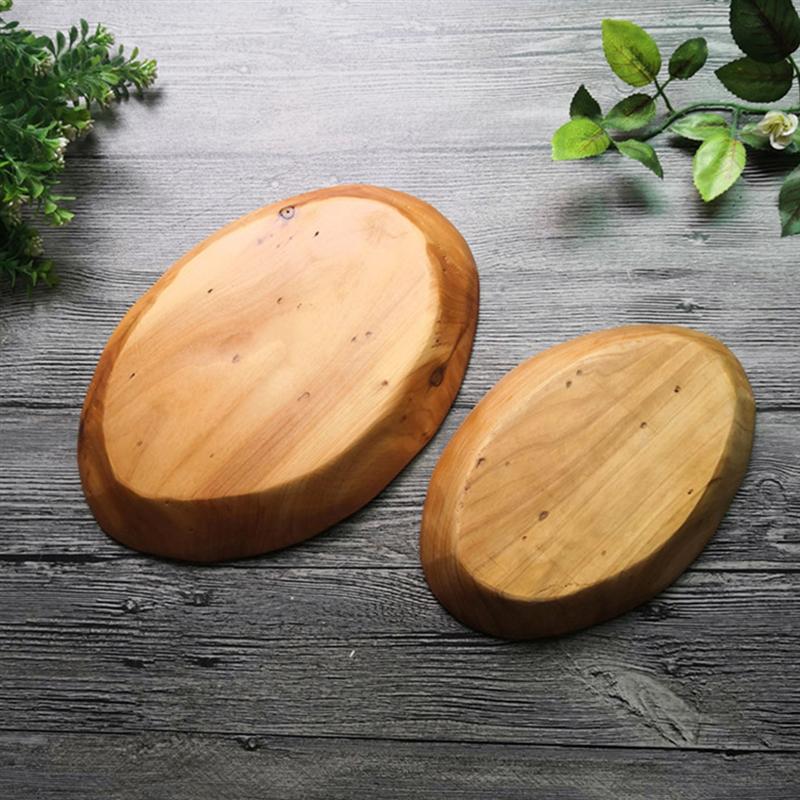 Wood Fruit Tray Hotel Oval Food Tray Restaurant Snack Storage Tray Simple Tray