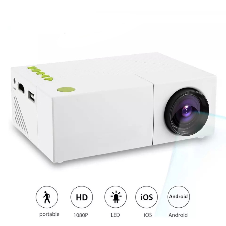 YG310 Mini Portable LCD Projector Home Theater Proyector USB SD AV HDMI 600 Lumens 1080P HD LED Portable Projector