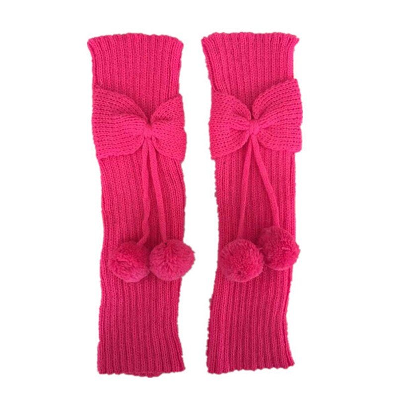 Calentadores de piernas de neón para niños, medias de bota con lazo de punto, bota de bola, bota linda, calentadores