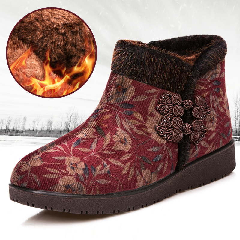 Bottes chaudes et décontractées pour femme, chaussures à la , collection hiver: red / 39
