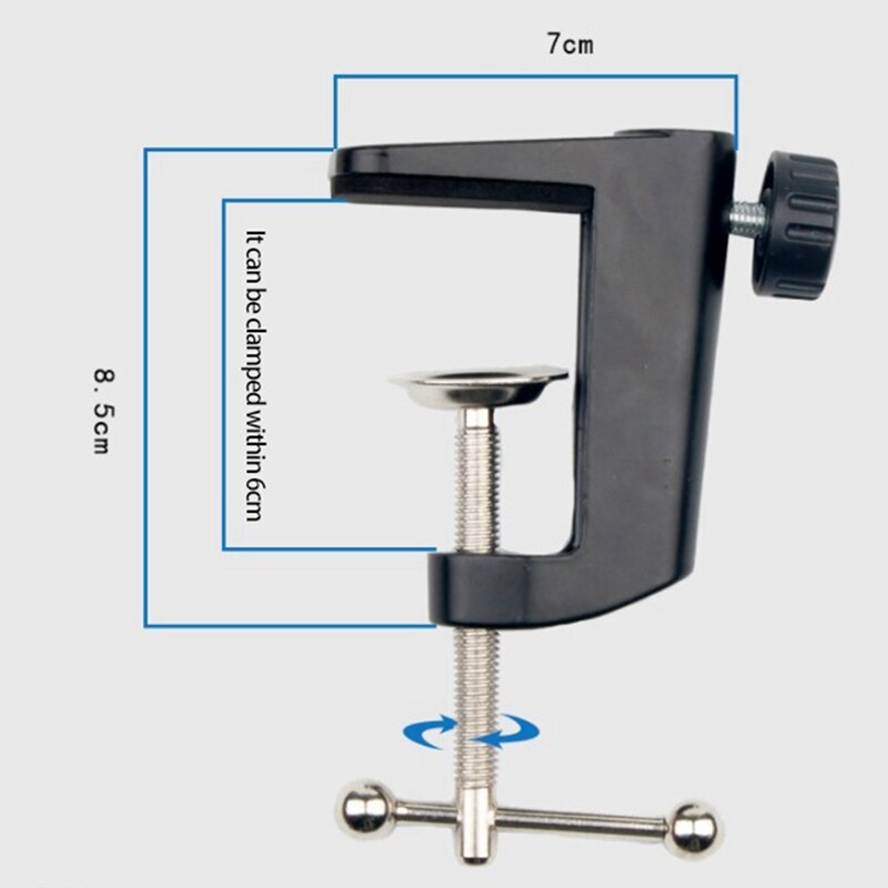 Abrazadera de montaje de mesa de Metal resistente para micrófono, soporte de brazo de tijera, brazo de suspensión