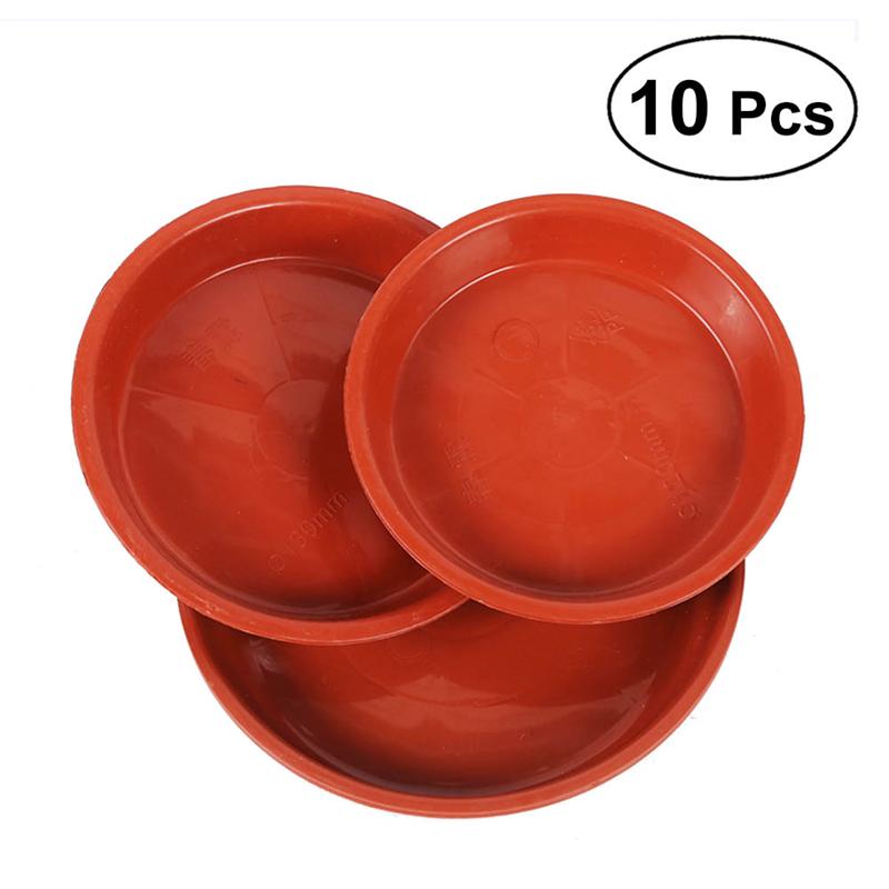 4/10 Pcs Plastic Bloempot Lekbak Plant Pot Schotel Bloempot Chassis Lade Voor Vleezigheid Planter Tuin Balkon (rood): 10PCS 270MM