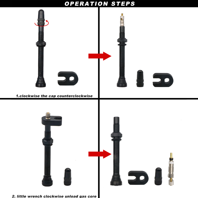2 Stuks 40/60 Mm Fiets Vacuüm Luchtventiel Duurzaam Legering Stuurpen Messing Kern F/V Presta Mtb Tubeless Band Nozzle Cap Fietsen Onderdelen