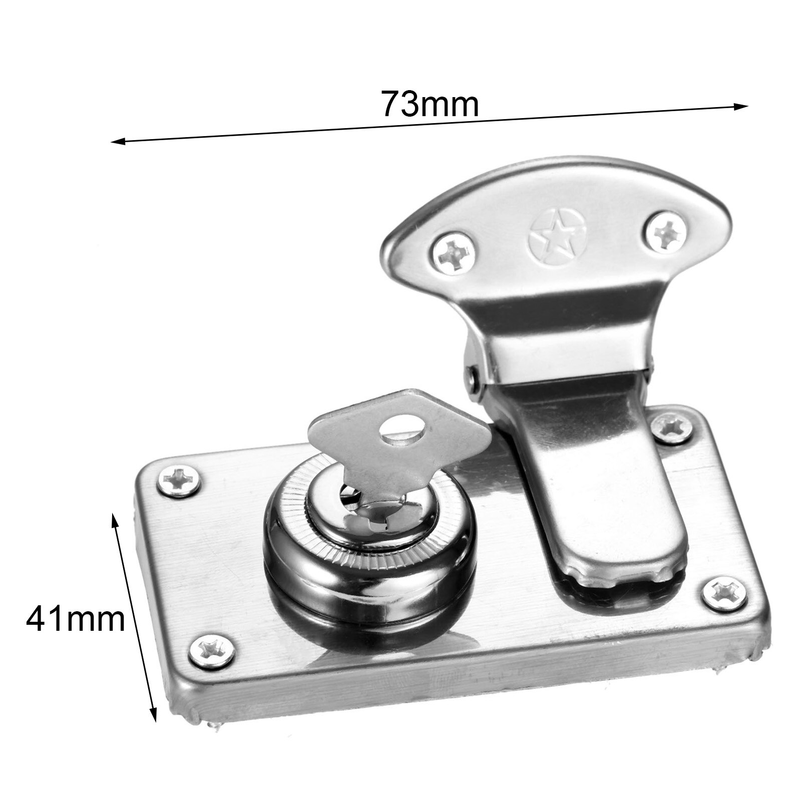 DRELD 73*41mm Vintage Metal Lock Chest Box Box Suitcase Case Buckles Toggle Hasp Latch Catch Clasp Furniture Hardware