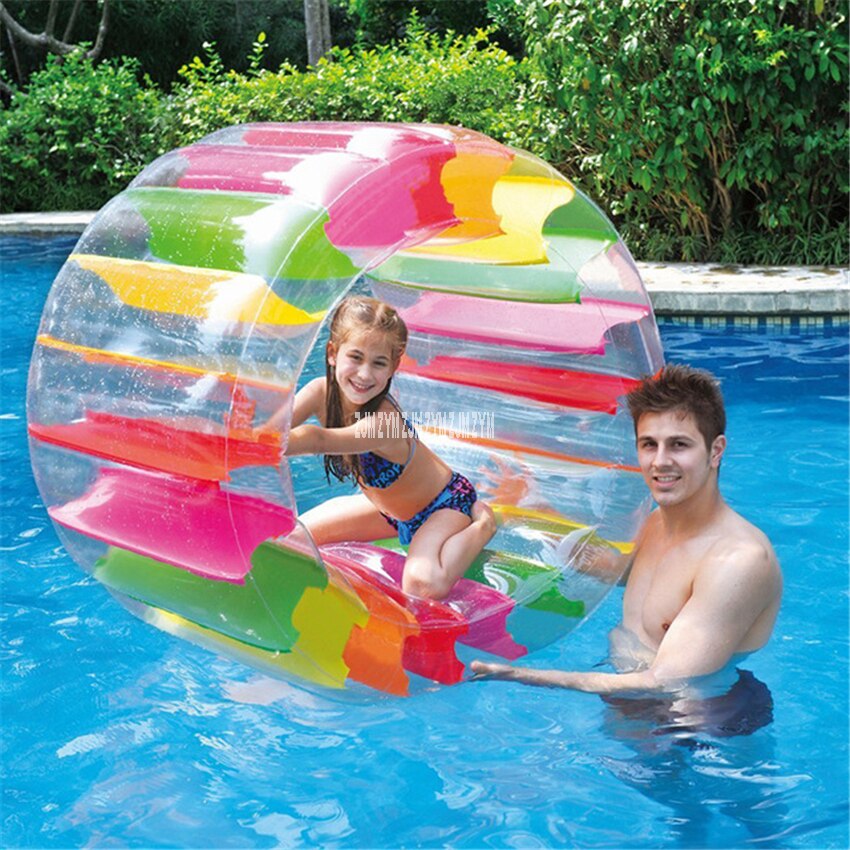 YHS158 Home Inflatable Lawn Water Wheel Children Float Water Inflation Roller Multifunctional Parent-Child PVC Crawling Roller