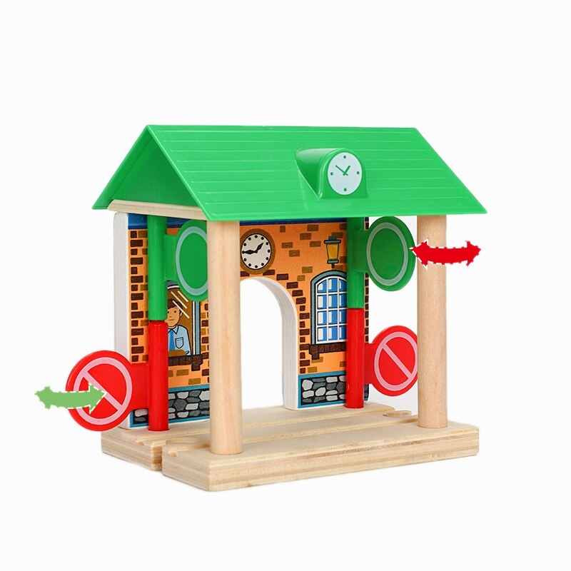 Houten Trein Spoor Accessoires Kinderen Speelgoed Trein Houten Trein Scène Model Voor Kinderen