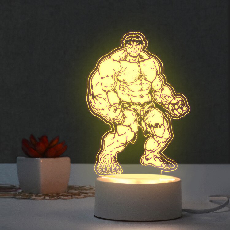 Anime and game-style night light decoration table lamp: Hulk